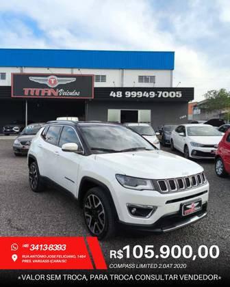 JEEP COMPASS 2.0 16V FLEX LIMITED AUTOMÁTICO JEEP COMPASS 2.0 16V FLEX LIMITED AUTOMÁTICO